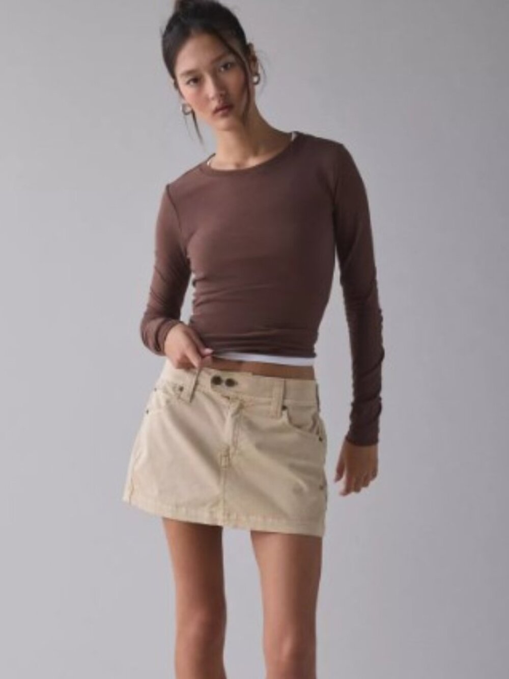 (UO-82) Urban Outfitters BDG Long Sleeve Spill The Tee - Picture 1 of 3